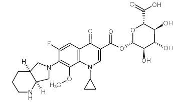 rac-顺式莫西沙星酰基-β-D-葡糖醛酸 结构式