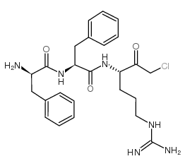 H-D-苯丙氨酰-苯丙氨酰-精氨酸氯甲基酮 结构式