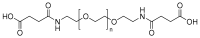 α,ω-双{2-[(3-羧基-1-氧丙基)氨基]乙基}聚乙二醇 结构式