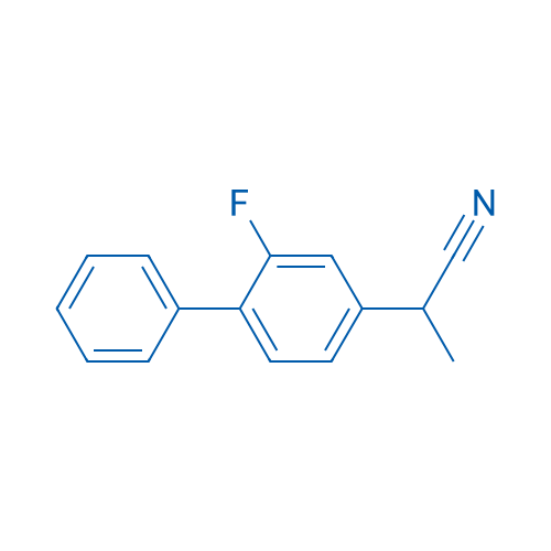 2-(2-氟-1,1'-联苯-4-基)丙腈 结构式