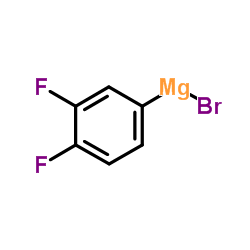 3,4-二氟苯基溴化镁 结构式