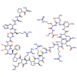 丙氨酰-脯氨酰-丙氨酰-组氨酰-精氨酰-丝氨酰-丝氨酰-苏氨酰-苯丙氨酰-脯氨酰-谷氨酰胺酰-精氨酰-脯氨酰-苏氨酰-精氨酰-丙氨酰甘氨酰-精氨酰-谷氨酰胺酰-苏氨酰-谷氨酰胺酰-亮氨酰-亮氨酰-精氨酰-丝氨酸 结构式