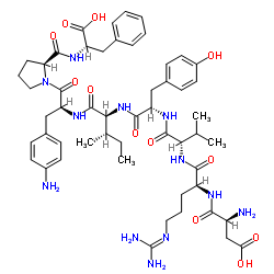 (对氨基苯丙氨酸6)-血管紧张素II 结构式