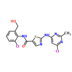 DES-6-[4-(2-羟乙基)-1-哌嗪基]-6-氯达沙替尼 结构式