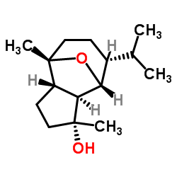 (1R,3AS,4S,7R,8R,8AS)-十氢-1,4-二甲基-7-(1-甲基乙基)-4,8-环氧奥苷菊环-1-醇 结构式