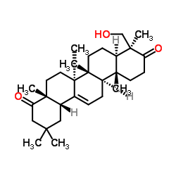 (4β)-23-羟基齐墩果-12-烯-3,22-二酮 结构式