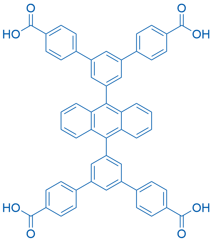 5',5''''-(蒽-9,10-二基)双(([1,1':3',1''-三联苯]-4,4''-二羧酸)) 结构式