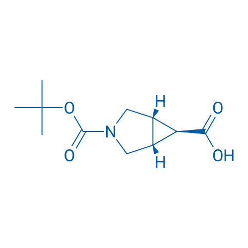 rel-(1R,5S,6r)-3-(叔丁氧羰基)-3-氮杂双环[3.1.0]己烷-6-羧酸 结构式