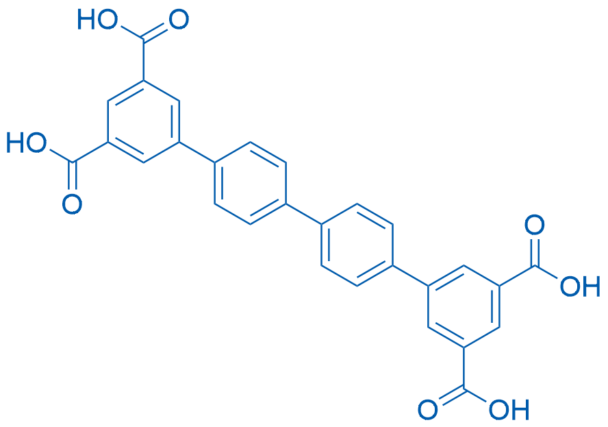 [1,1':4',1'':4'',1'''-四联苯]-3,3''',5,5'''-四羧酸 结构式