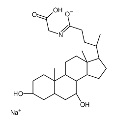 甘氨熊去氧胆酸钠 结构式