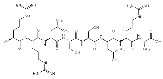 精氨酰-精氨酰-亮氨酰-丝氨酰-丝氨酰-亮氨酰-精氨酰-丙氨酸 结构式