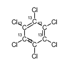 六氯苯-¹³C₆ 结构式