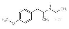 N-乙基-p-甲氧基-alpha-甲基苯乙胺盐酸盐 结构式