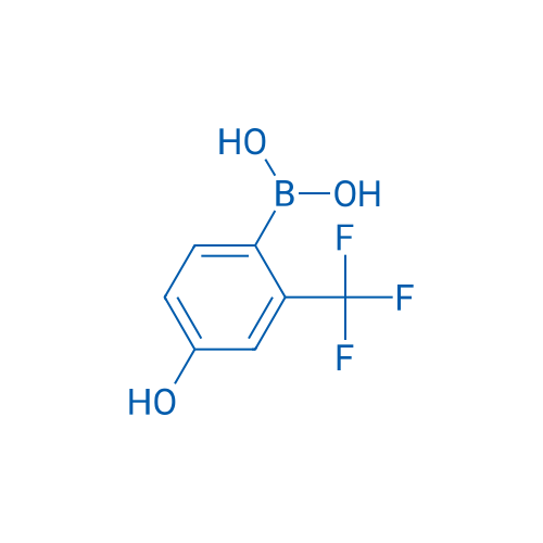 4-羟基-2-三氟甲基苯硼酸 结构式