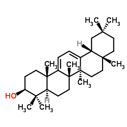 齐墩果-9(11),12-二烯-3β-醇 结构式