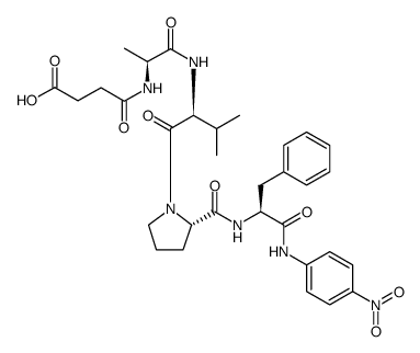 Suc-Ala-Val-Pro-Phe-pNA 结构式