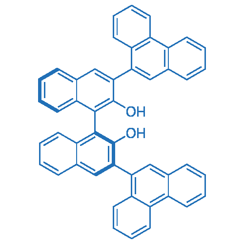 (S)-3,3'-二-9-菲基-1,1'-联萘酚 结构式