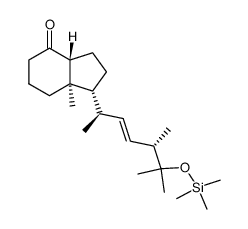 1R-(1α(1R*,2E,4S*),3aβ,7aα)-octahydro-1-(5-((trimethylsilyl)oxy)-1,4,5-trimethyl-2-hexenyl)-7a-methyl-4H-inden-4-one 结构式