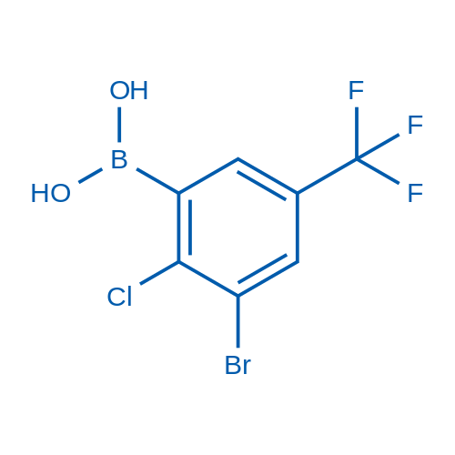 3-溴-2-氯-5-三氟甲基苯硼酸 结构式