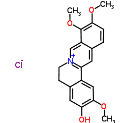 Jatrorrhizine hydrochloride 结构式