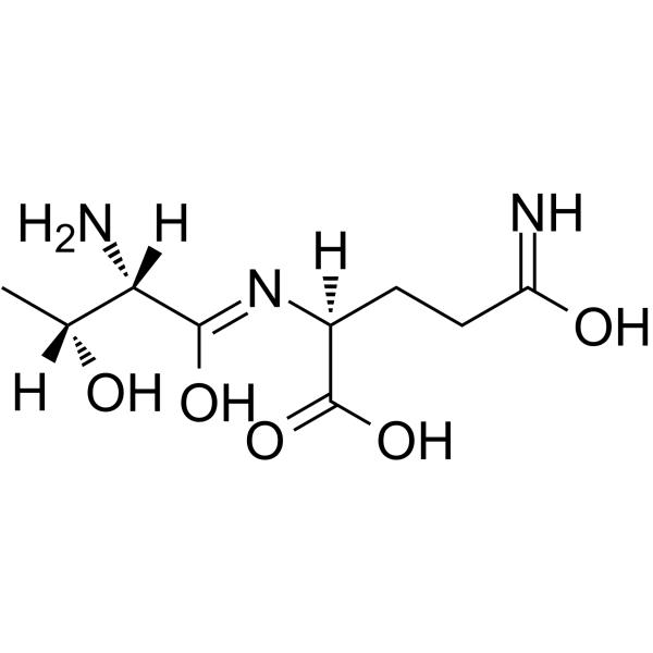 L-苏氨酰-L-谷氨酰胺 结构式