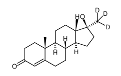 甲基睾酮-D3 结构式