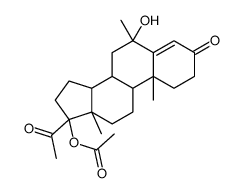 6β-羟基甲羟孕酮17-乙酸盐 结构式