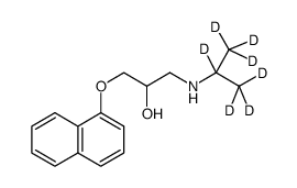 rac-普萘洛尔-d7 结构式