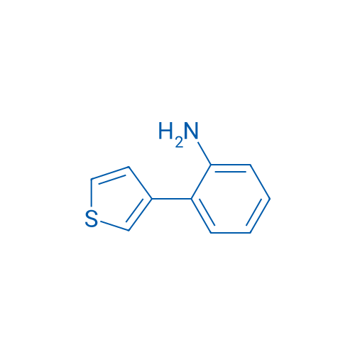 2-(噻吩-3-基)苯胺 结构式