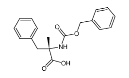 Cbz-L-α-甲基苯丙氨酸 结构式