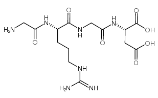 甘氨酰-精氨酰-甘氨酰-天冬氨酸 结构式