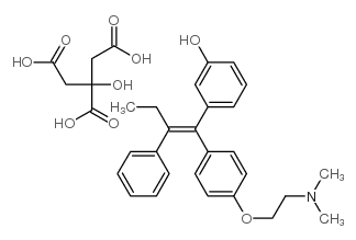 枸橼酸屈洛昔芬 结构式