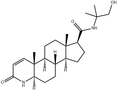 (5α,17β)-N-(2-羟基-1,1-二甲基乙基)-3-氧代-4-氮杂雄甾-1-烯-17-甲酰胺 结构式