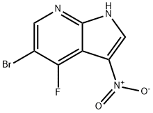 5-溴-4-氟-3-硝基-1H-吡咯并[2,3-b]吡啶 结构式