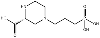 (R)-4-(3-膦酰基丙基)哌嗪-2-羧酸 结构式