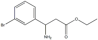 3-氨基-3-(3-溴苯基)丙酸乙酯 结构式
