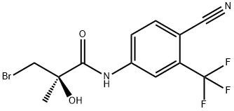 (R)-3-溴-N-(4-氰基-3-(三氟甲基)苯基)-2-羟基-2-甲基丙酰胺 结构式