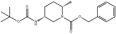 苄基(2S,5R)-5-((叔丁氧羰基)氨基)-2-甲基哌啶-1-羧酸酯 结构式