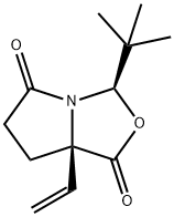 3-(1,1-二甲基乙基)-7A-乙烯基二氢-(3R,7AR)-1H,3H-吡咯[1,2-C]噁唑-1,5(6H)-二酮 结构式