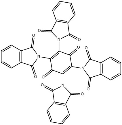 2,2',2'',2'''-(3,6-二氧代环己-1,4-二烯-1,2,4,5-四基)四(异吲哚-1,3-二酮) 结构式
