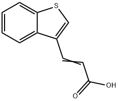 (2E)-3-(1-苯并噻吩-3-基)丙烯酸 结构式