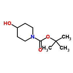 N-Boc-4-羟基哌啶 结构式