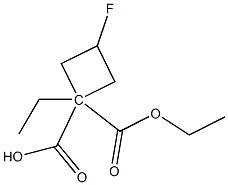 3-氟环丁烷-1,1-二甲酸二乙酯 结构式