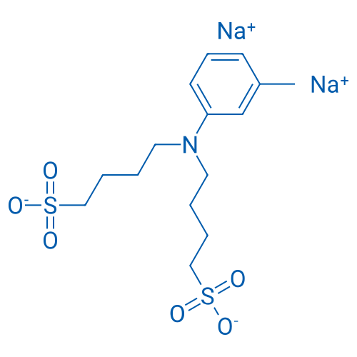 N,N-双(4-磺丁基)-3-甲基苯胺二钠盐 结构式