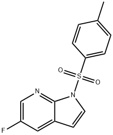 5-氟-1-[(4-甲基苯基)磺酰基]-1H-吡咯并[2,3-b]吡啶 结构式