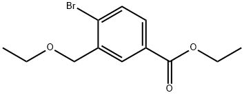 4-溴-3-乙氧基甲基-苯甲酸乙酯 结构式