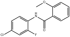 N-(2-氟-4-氯苯基)-2-甲氧基苯甲酰胺 结构式