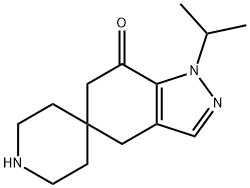 1-异丙基-1,4-二氢螺环[吲唑-5,4'-哌啶]-7(6H)-酮 结构式