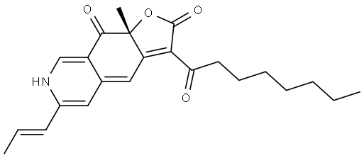 梦那玉红胺 结构式