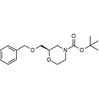 (R)-2-((苄氧基)甲基)吗啉-4-羧酸叔丁酯 结构式